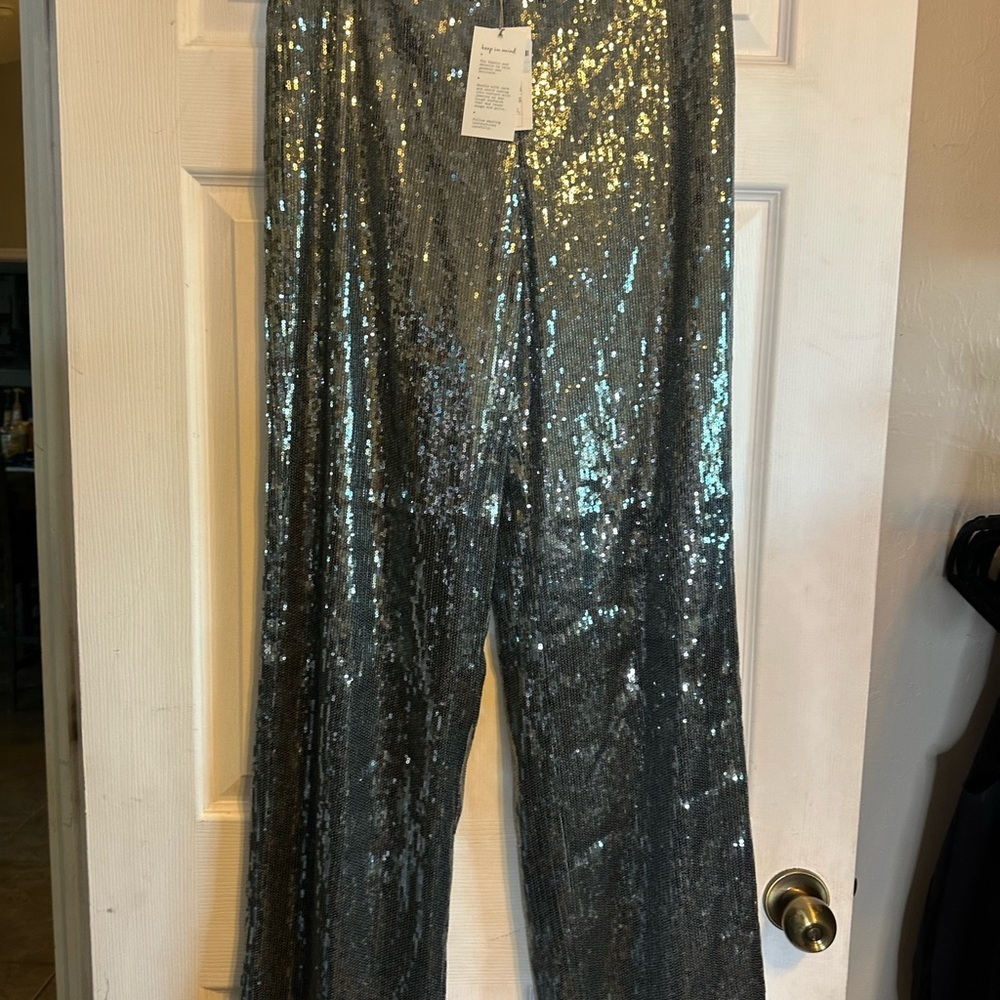 A‎ New Day Silver Wide-Leg Trousers